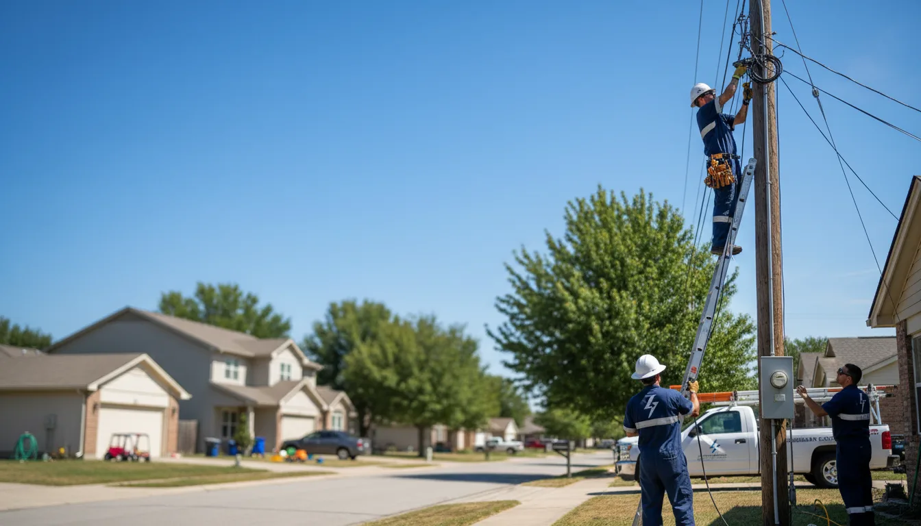 Residential electrician providing installation services in Fine, NY